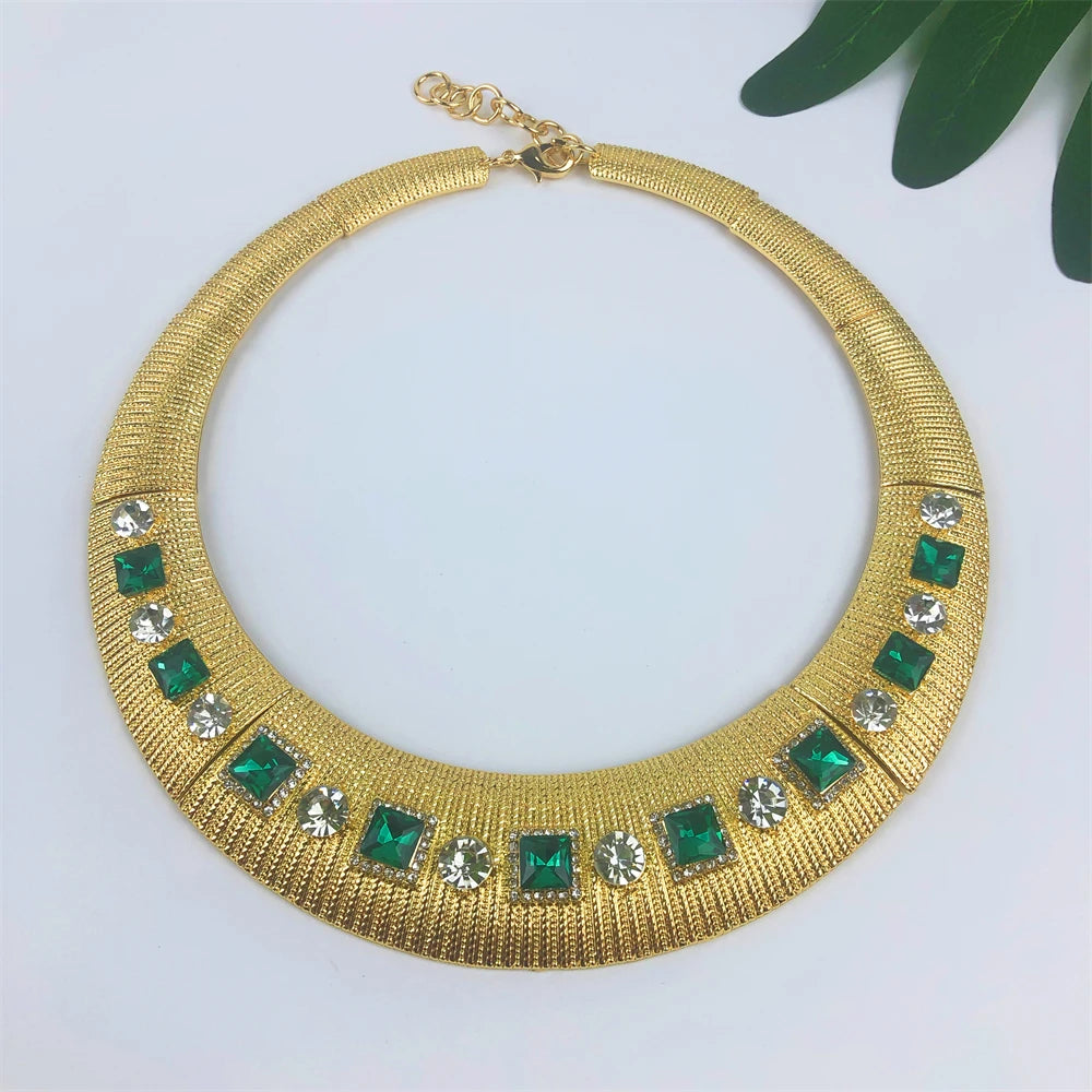 Royal Opulence – Parure de bijoux plaquée or 18 carats