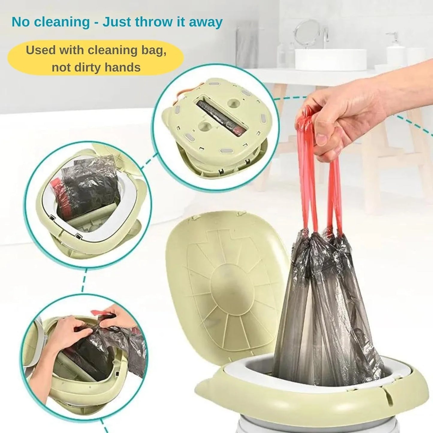 Children's Folding Toilet Baby Cartoon Mobile Outdoor Travel