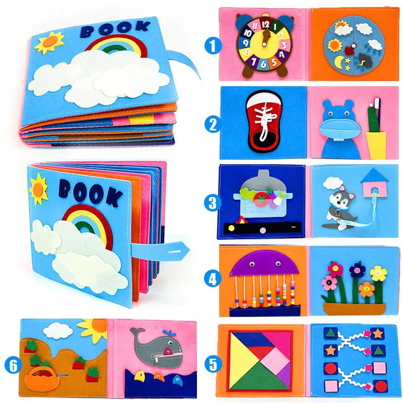 Montessori Baby Busy Board 3D Toddlers Story