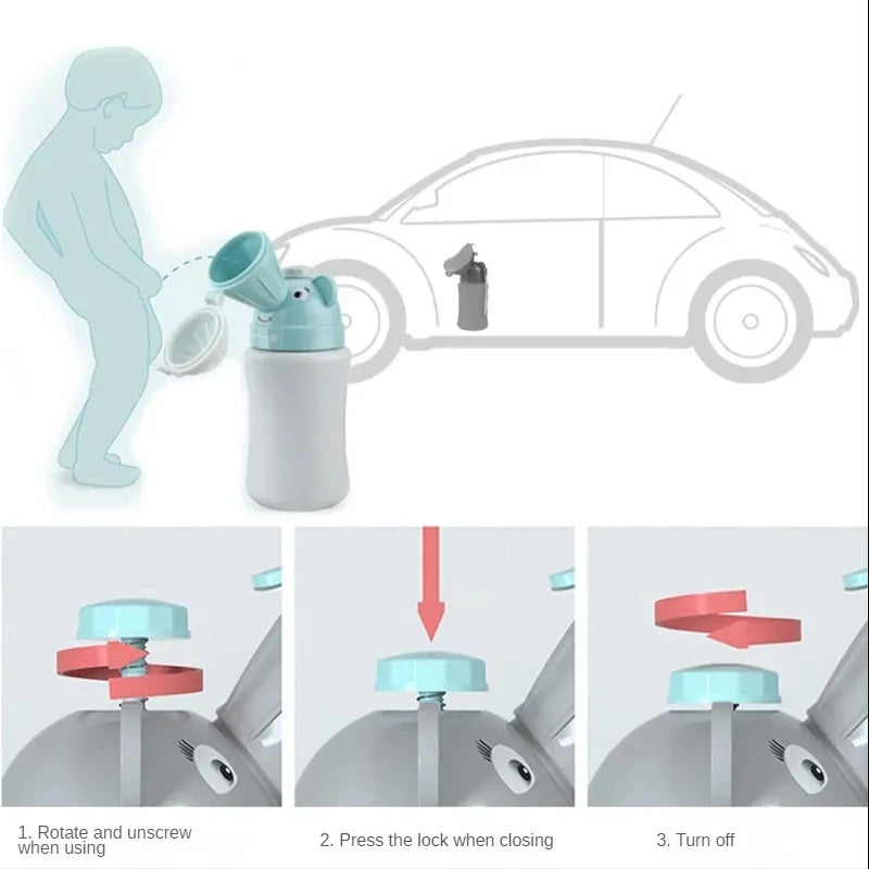 Portable Children Hygiene Toilet Urinal Boys Girls Car Travel