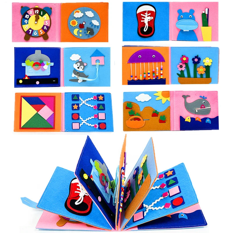 Montessori Baby Busy Board 3D Toddlers Story