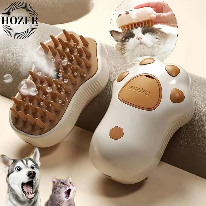 3 in 1 Pet Steam Brush Electric Spray