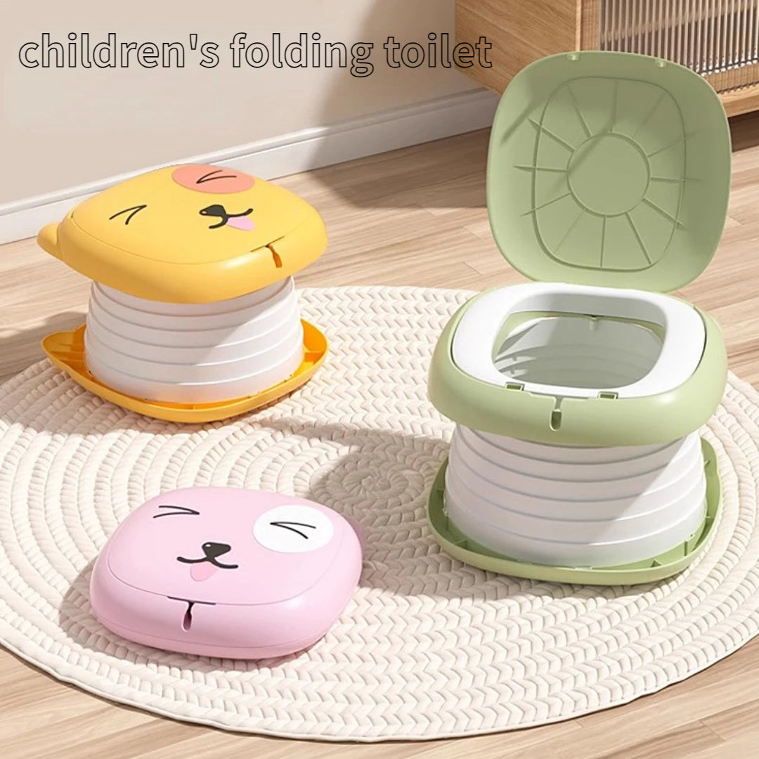 Children's Folding Toilet Baby Cartoon Mobile Outdoor Travel