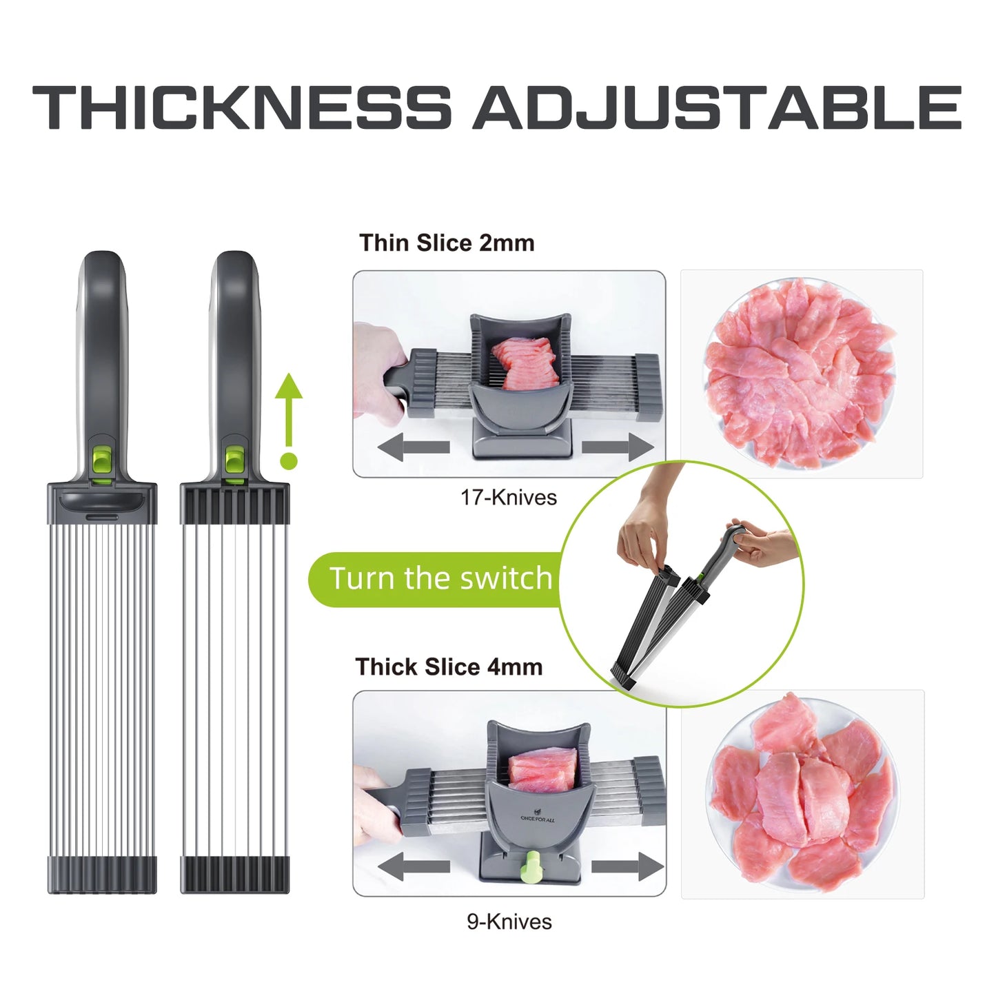 ONCE for All Meat Slicer and Cleaver Kitchen Knife