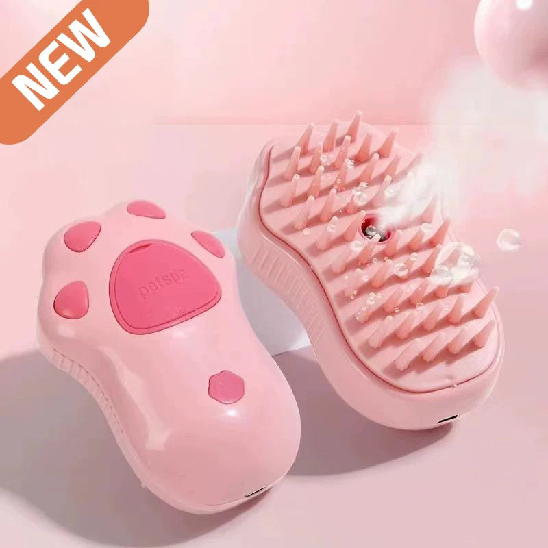 3 in 1 Pet Steam Brush Electric Spray