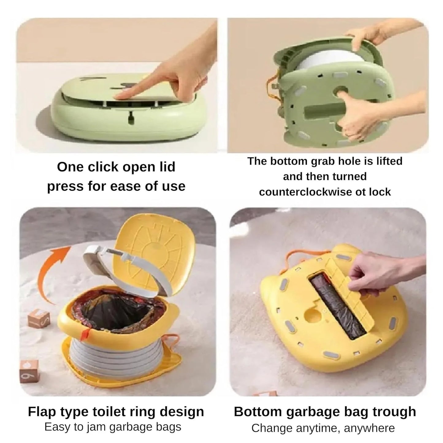Children's Folding Toilet Baby Cartoon Mobile Outdoor Travel