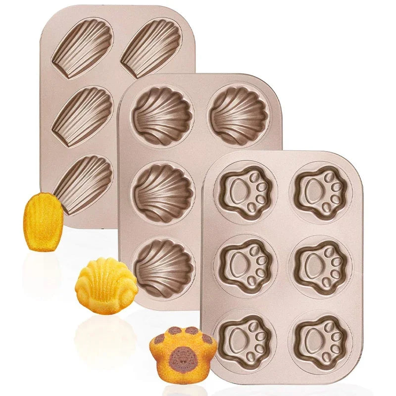 Cake Molds Cat Paw Banana Sea Shell Shape Baking