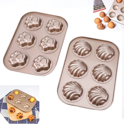 Cake Molds Cat Paw Banana Sea Shell Shape Baking