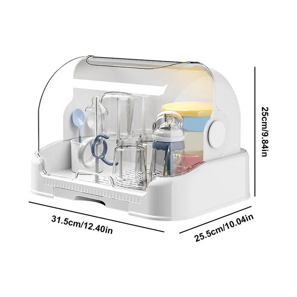 Baby Bottle Drying Rack With Removable Drip
