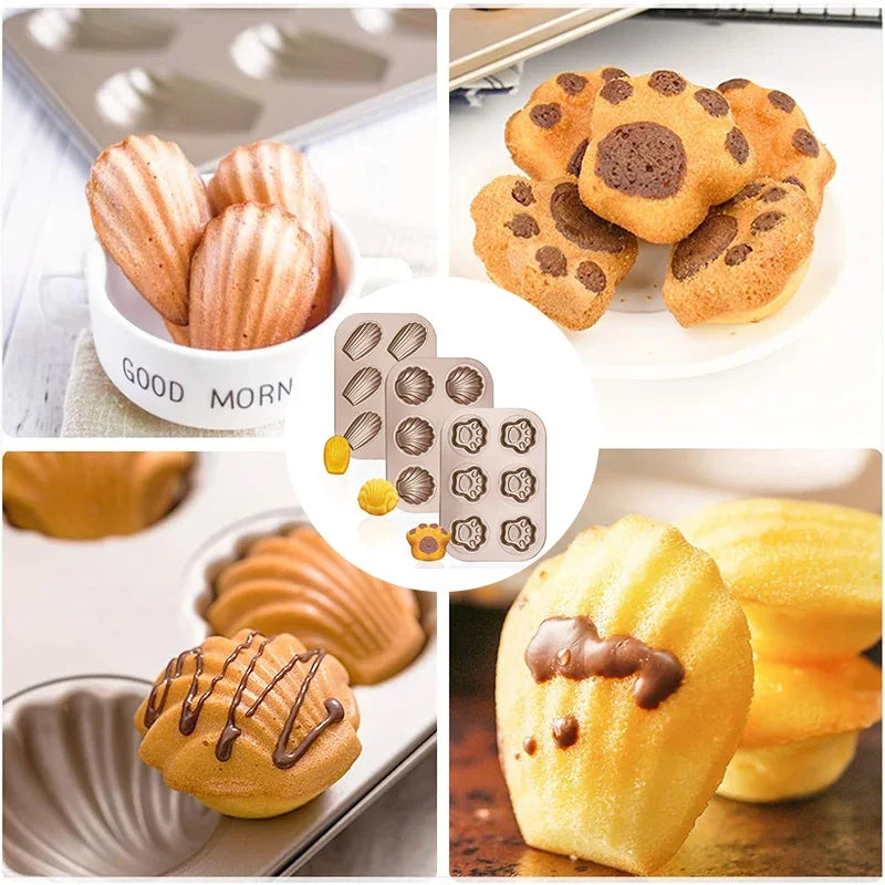 Cake Molds Cat Paw Banana Sea Shell Shape Baking